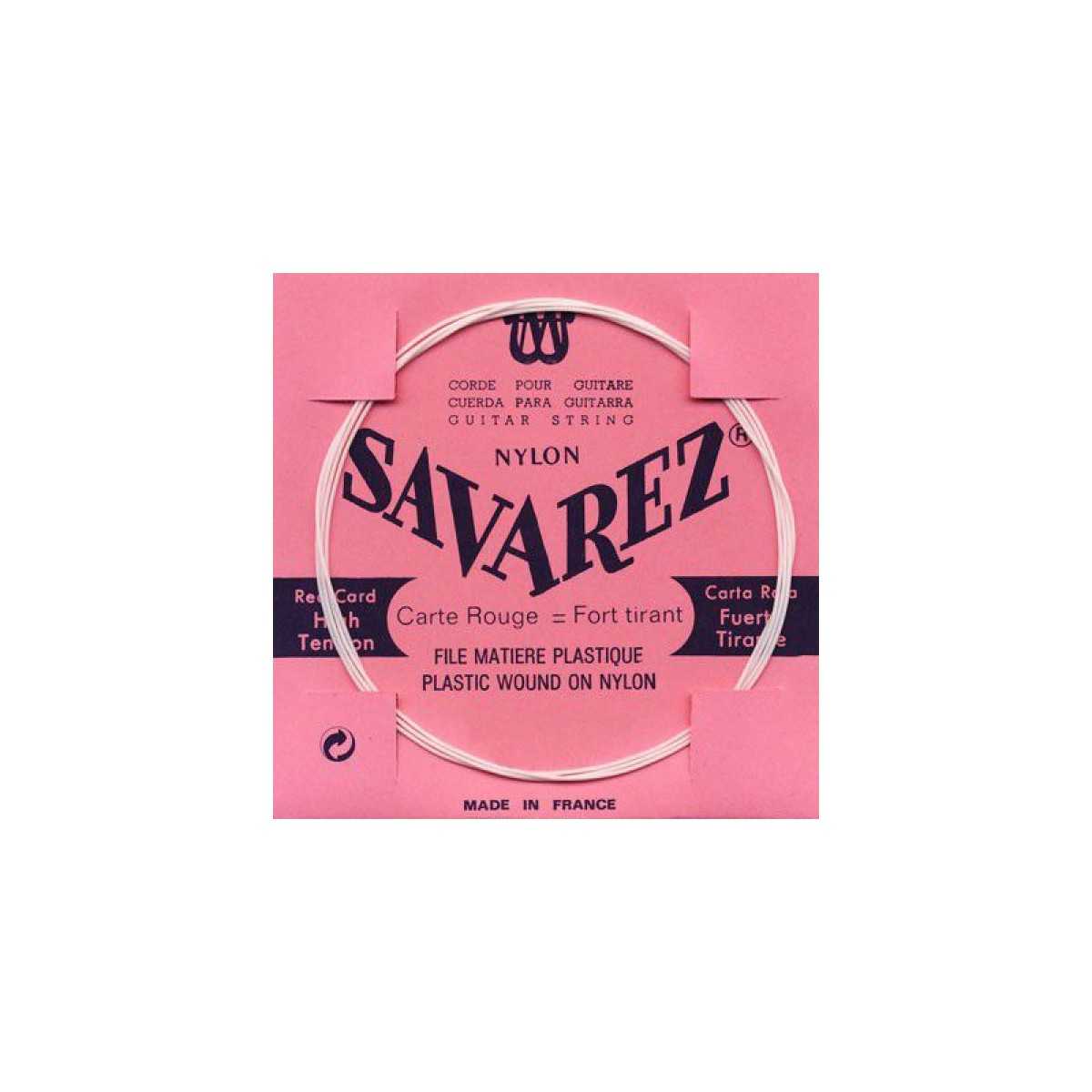 Cuerda guitarra 1ª mi savarez rojo fuerte clásica