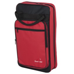 Baquetero funda baquetas bateria 8 compartimentos rojo