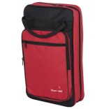Baquetero funda baquetas bateria 8 compartimentos rojo