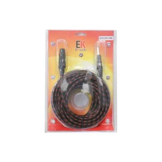 Cable jack/xlr hembra 9m trenzado tela micro ek