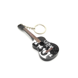 Llavero guitarra the beatles - tribute - 4 beatles (madera)