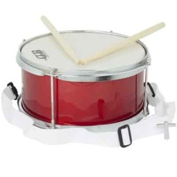 Caja tambor infantil 8x6 + correa + baquetas db0068 rojo