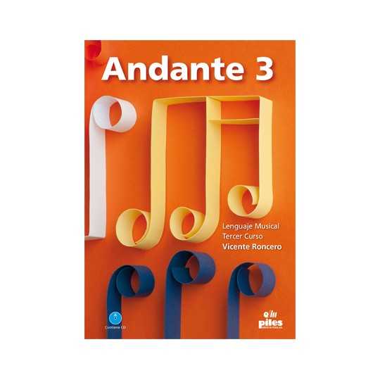 Andante lenguaje musical E. Elementales 3 + cd - Roncero, Vicente