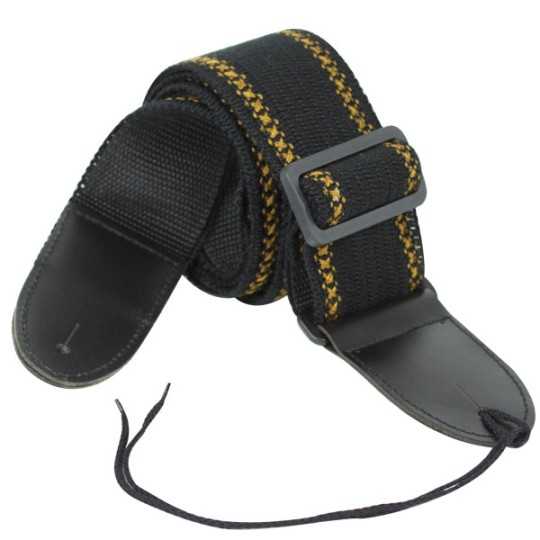 Correa bandolera guitarra eléctrica piel deco dorado