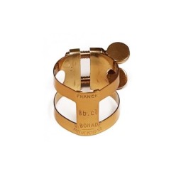 Abrazadera clarinete bajo Bonade invertida dorada dark gold