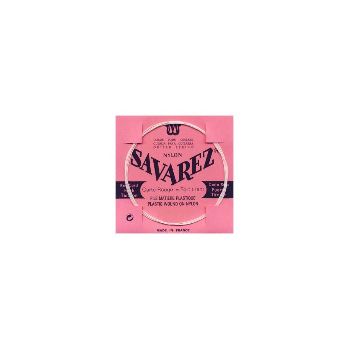 Cuerda guitarra 3ª sol savarez rojo fuerte clásica