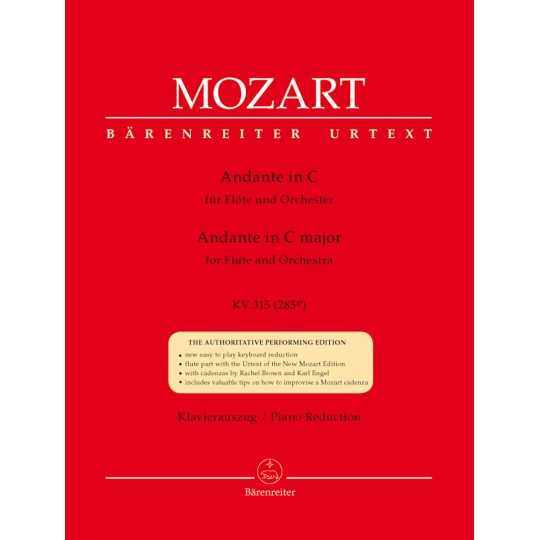 Andante DO M K.V.315 flauta Urtext - Mozart W.A. (Barenreiter)