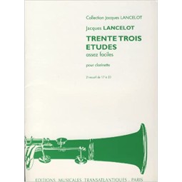 33 ESTUDIOS FÁCILES PARA CLARINETE VOLUMEN 2 - LANCELOT