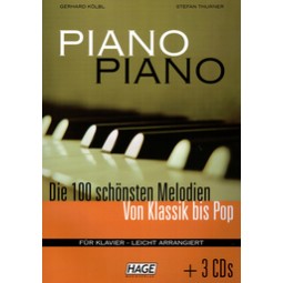 PIANO PIANO - 100 GREAT MELODIES, DE LOS CLÁSICOS AL POP + CD - KOLBL, G./ THURNER, S.