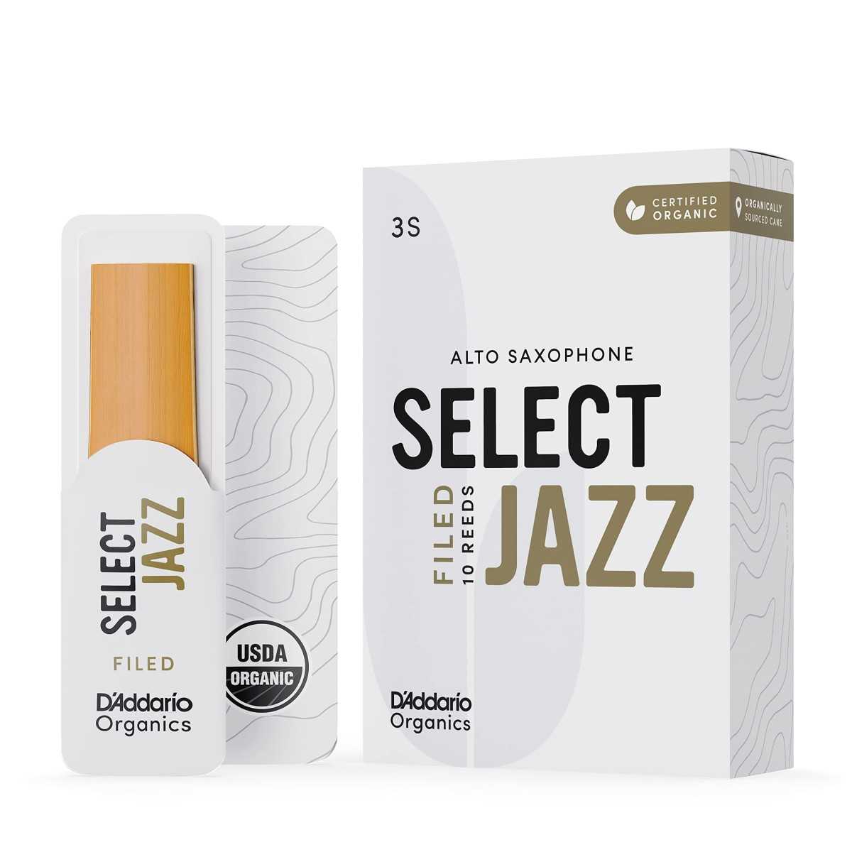 Caña saxo alto D'Addario select jazz 3 soft filed organic