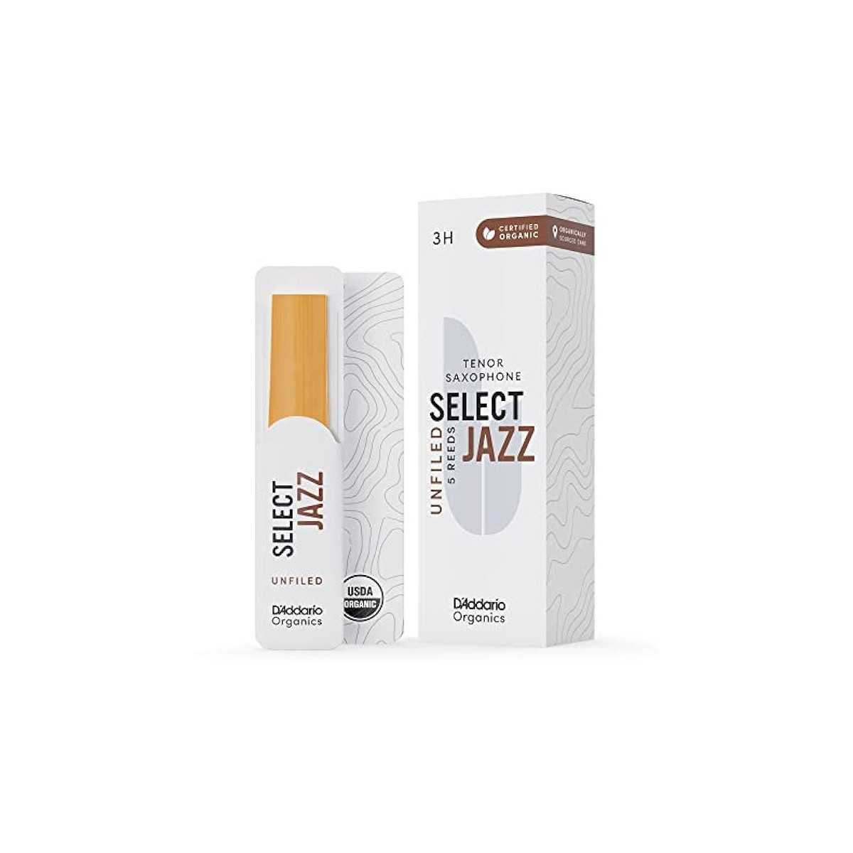 Caña saxo tenor D'Addario select jazz 3 hard filed organic