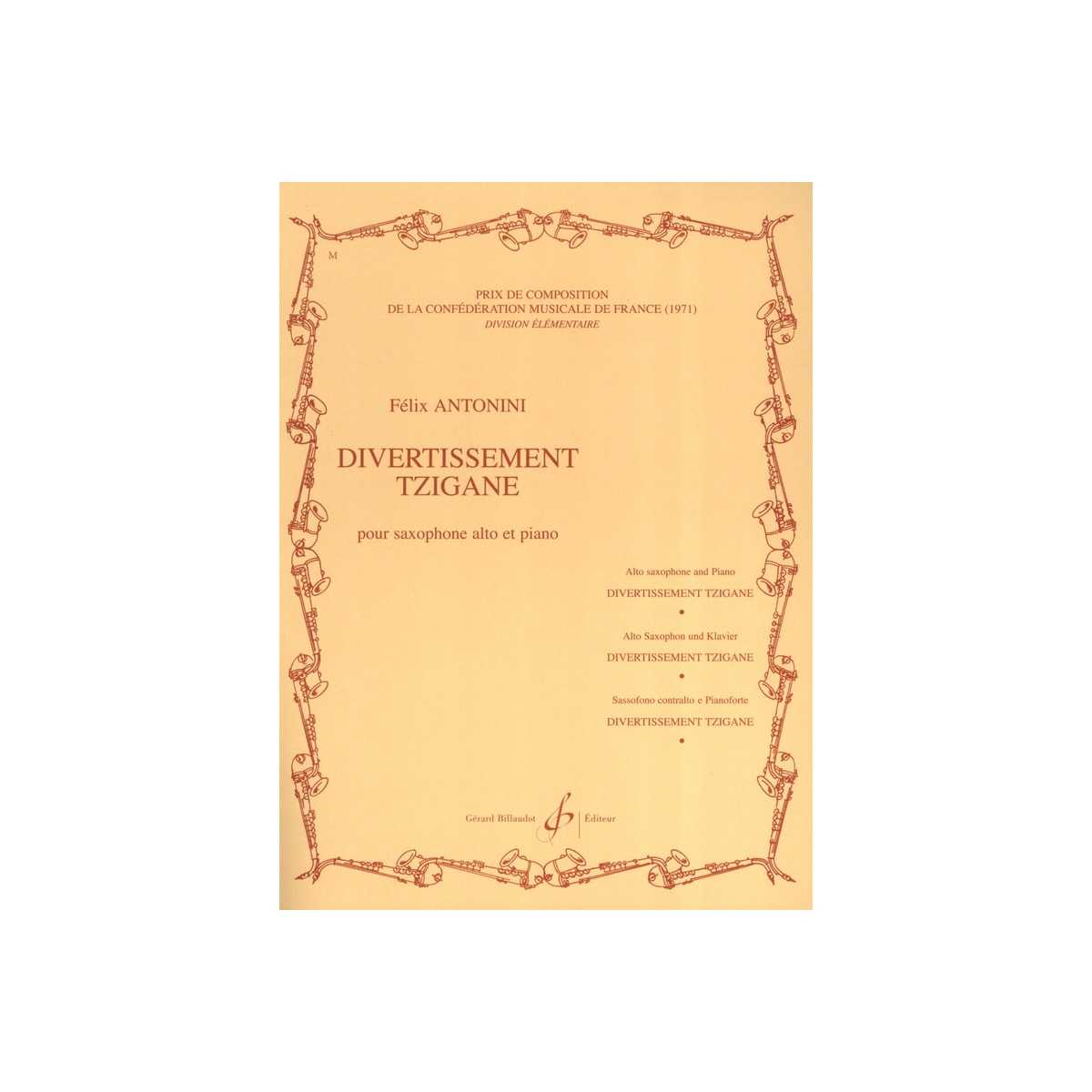 Divertimento gitano, saxo alto y piano - F. Antonini