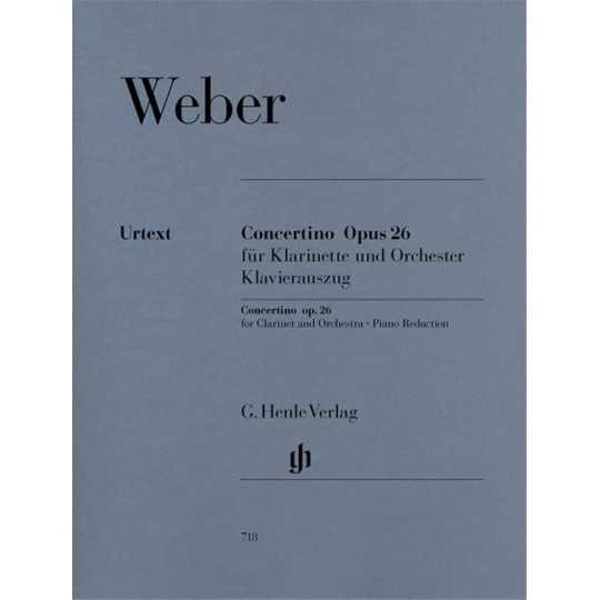 Concertino Op. 26 para clarinete y orquesta/ Red. piano Urtext (Verlag) - WEBER