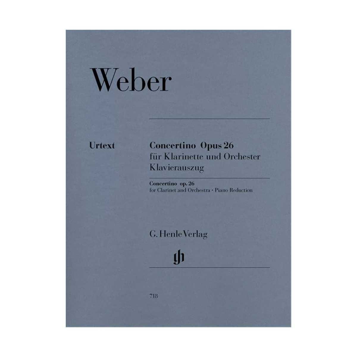 Concertino Op. 26 para clarinete y orquesta/ Red. piano Urtext (Verlag) - WEBER
