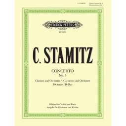 Concierto nº3 para clarinete y piano de Stamitz, C. Ed. Edition Peters