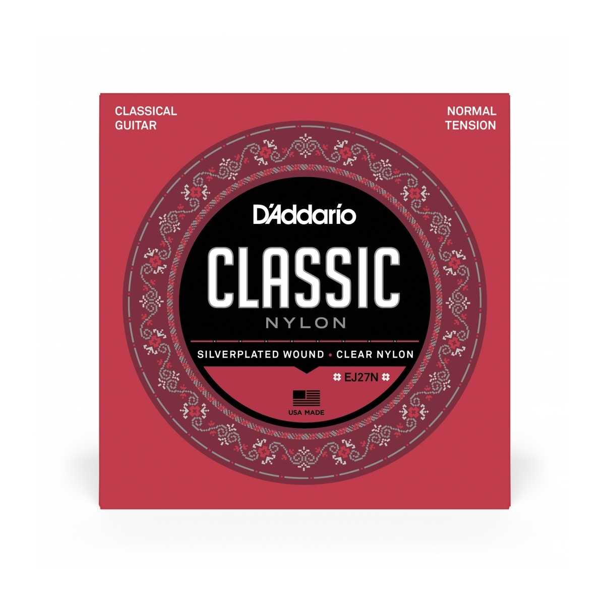 Juego cuerdas guitarra clásica D'Addario EJ-27N tensión normal