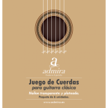 Juego cuerdas guitarra clásica admira nailon y plateada