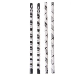 Lápiz música blanco/negro